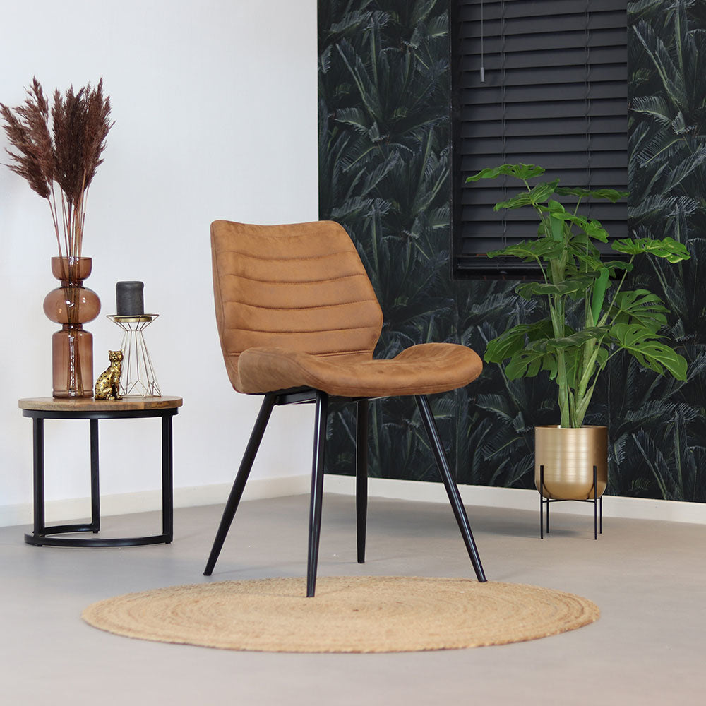 Industrial dining room chair Morris cognac - image 4