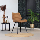 Industrial dining room chair Morris cognac - image 4