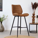 Industrial bar stool Morris cognac 71 cm - image 1