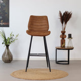 Industrial bar stool Morris cognac 71 cm - image 2