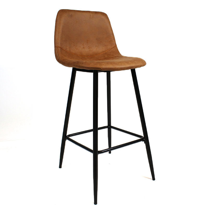 Industrial bar stool Susan cognac 72 cm Microfibre