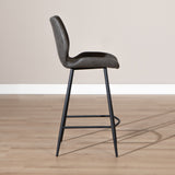 Industrial bar stool Barrel anthracite eco-leather 69 cm - image 3