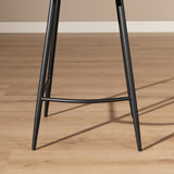 Industrial bar stool Barrel olive green eco-leather 69 cm - image 1