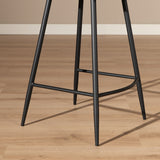 Industrial bar stool Barrel olive green eco-leather 69 cm - image 2