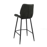Industrial bar stool Barrel black/anthracite eco-leather 69 cm - image 7