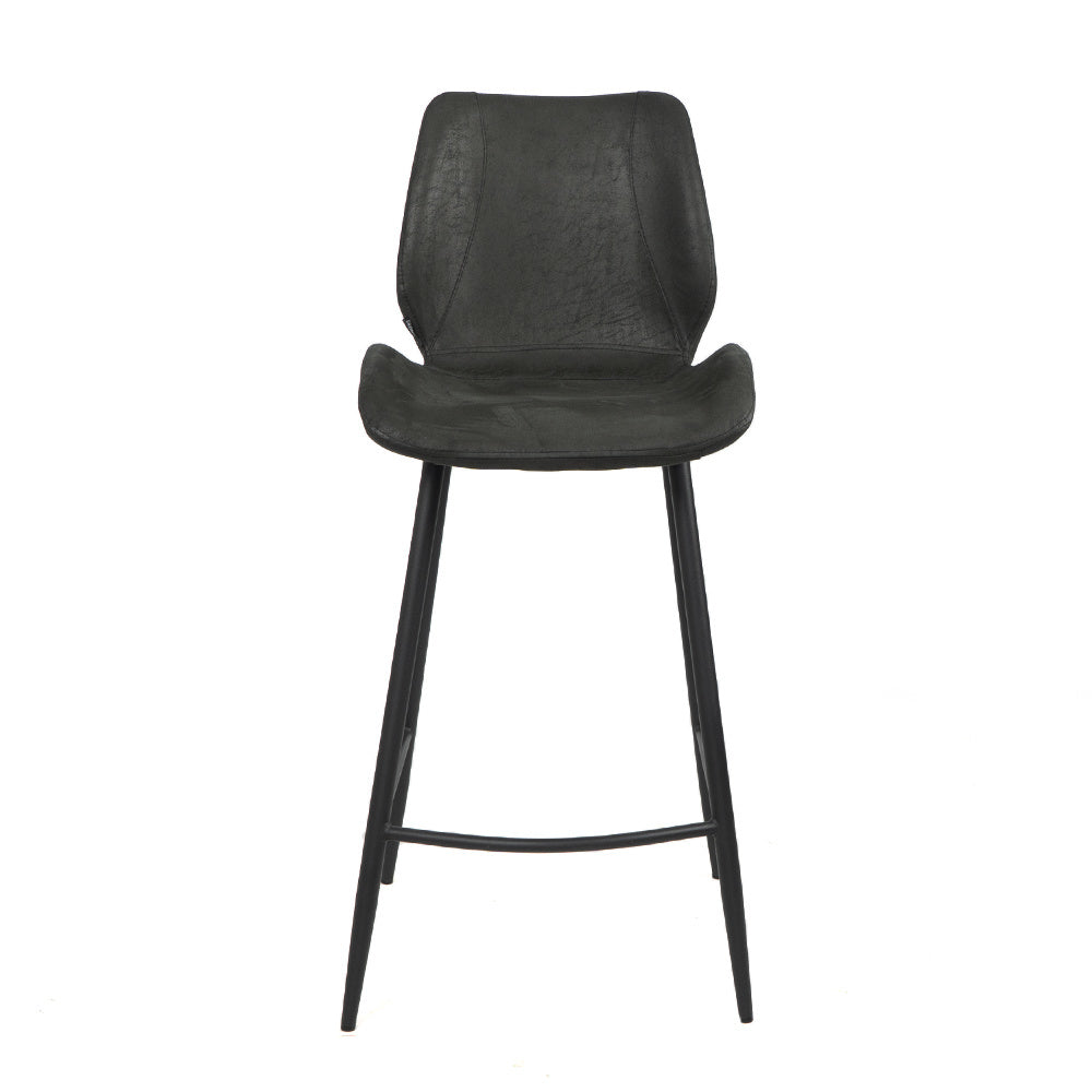 Industrial bar stool Barrel black/anthracite eco-leather 69 cm - image 6