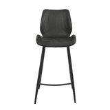 Industrial bar stool Barrel black/anthracite eco-leather 69 cm - image 6