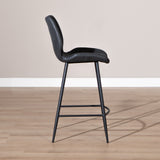 Industrial bar stool Barrel black/anthracite eco-leather 69 cm - image 3