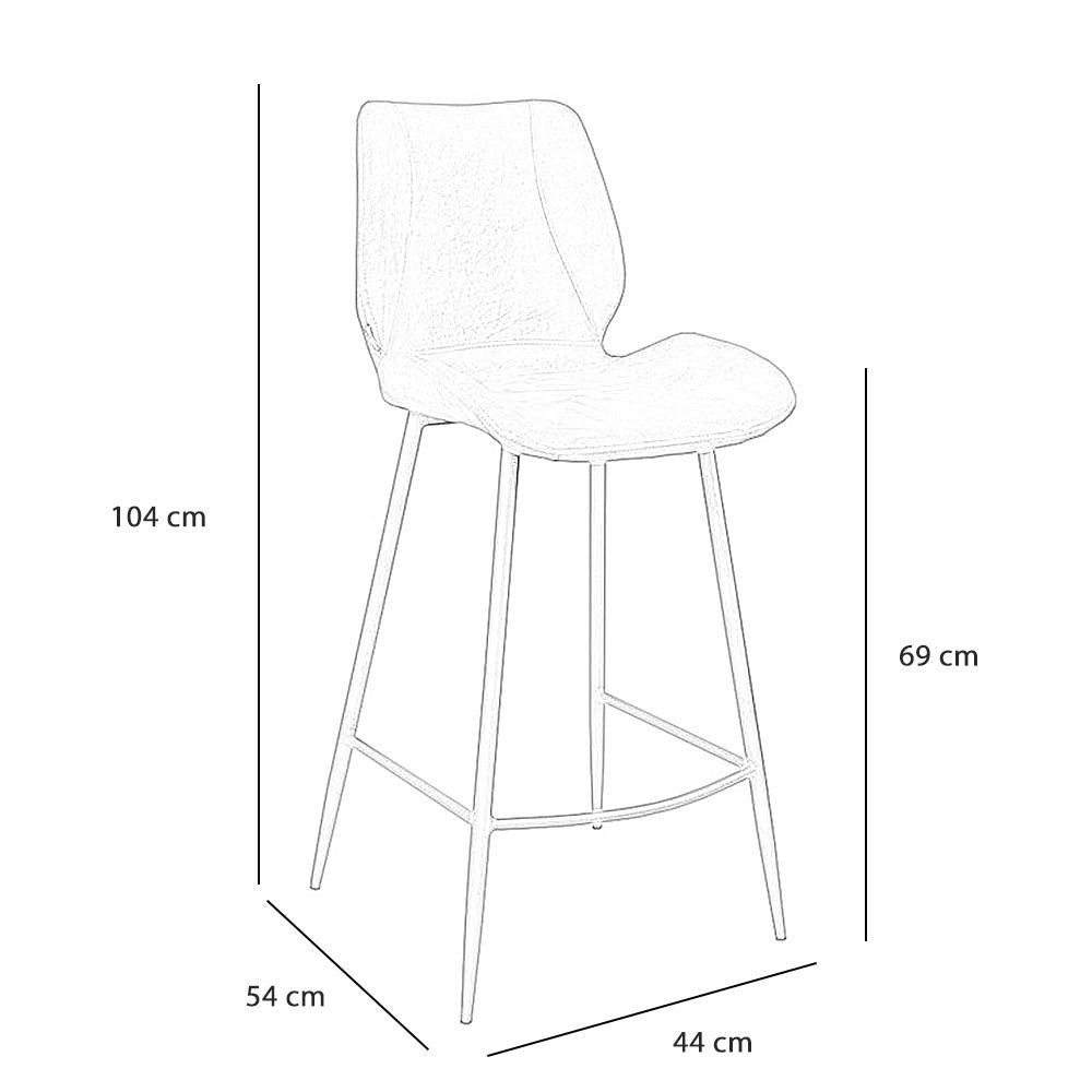 Industrial bar stool Barrel black/anthracite eco-leather 69 cm - image 8