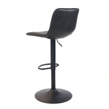 Industrial bar stool Boston leather anthracite 60-76 cm - swiveling Eco-leather 45 cm wide