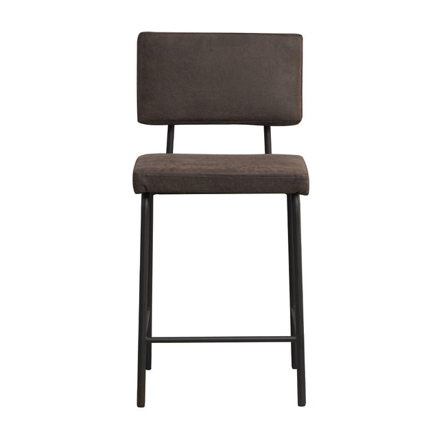 Industrial bar stool Espen anthracite eco-leather 64-77 cm 47 cm wide