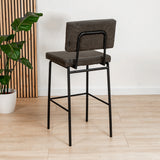 Industrial bar stool Espen anthracite eco-leather 64-77 cm - image 4