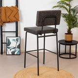 Industrial bar stool Espen anthracite eco-leather 64-77 cm - image 3