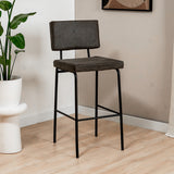 Industrial bar stool Espen anthracite eco-leather 64-77 cm - image 5