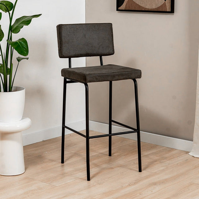Industrial bar stool Espen anthracite eco-leather 64-77 cm - image 5