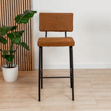 Industrial bar stool Espen cognac eco-leather 64-77 cm - image 2