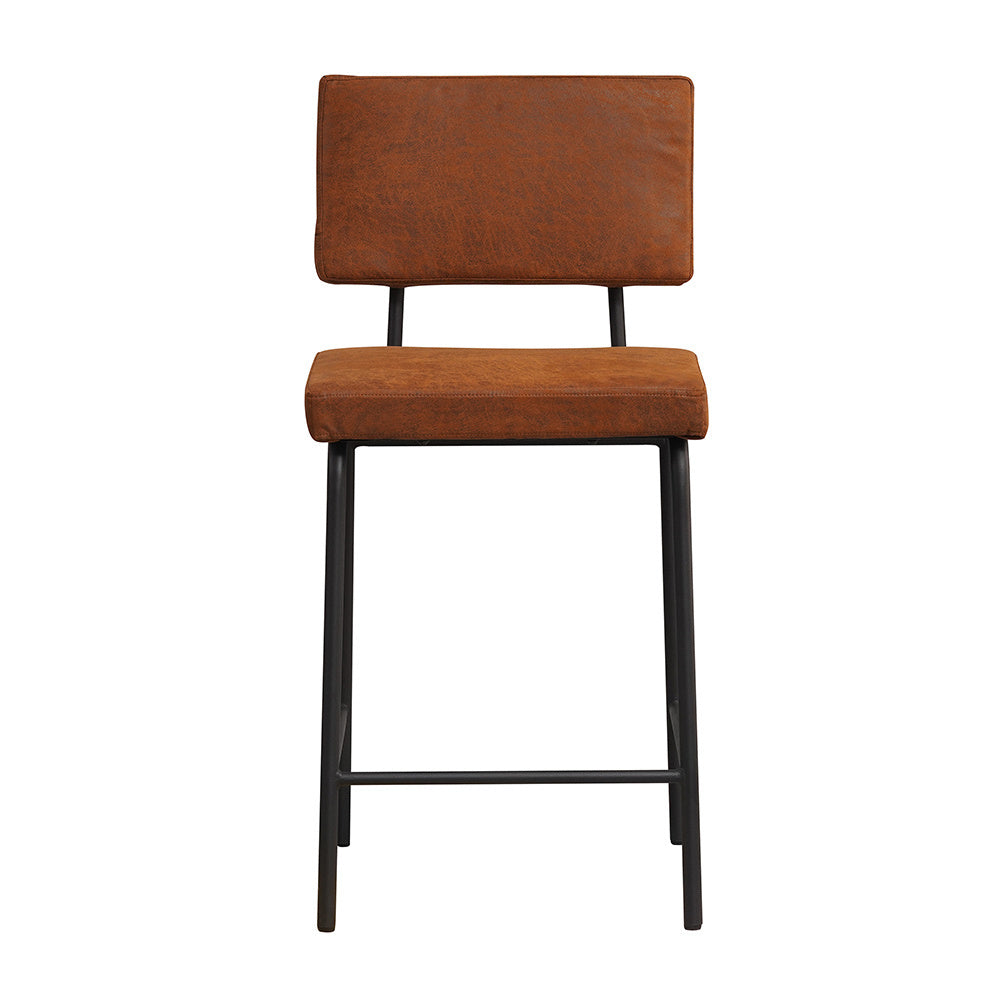 Industrial bar stool Espen cognac eco-leather 64-77 cm - image 8