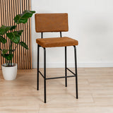 Industrial bar stool Espen cognac eco-leather 64-77 cm - image 1