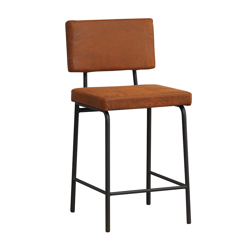 Industrial bar stool Espen cognac eco-leather 64-77 cm - image 7