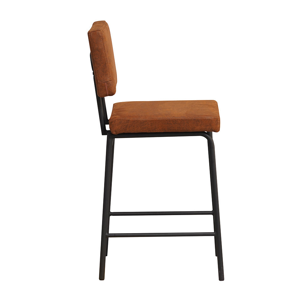 Industrial bar stool Espen cognac eco-leather 64-77 cm - image 9