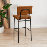 Industrial bar stool Espen cognac eco-leather 64-77 cm - image 4