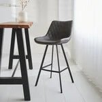 Juno Industrial Bar Stool Anthracite