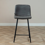Industrial bar stool Mikky anthracite eco-leather 65-78 cm - image 4