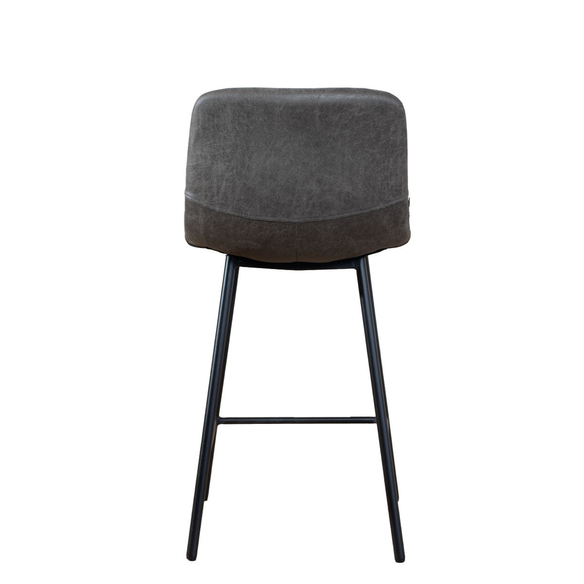 Industrial bar stool Mikky anthracite eco-leather 65-78 cm - image 3
