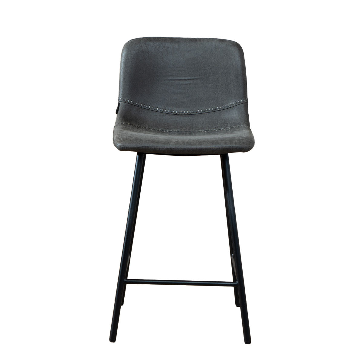 Industrial bar stool Mikky anthracite eco-leather 65-78 cm - image 8