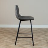 Industrial bar stool Mikky anthracite eco-leather 65-78 cm - image 5