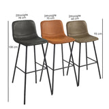 Industrial bar stool Mikky anthracite eco-leather 65-78 cm - image 9