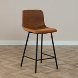 Industrial bar stool Mikky cognac eco-leather 65-78 cm - image 1
