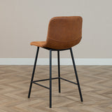 Industrial bar stool Mikky cognac eco-leather 65-78 cm - image 4