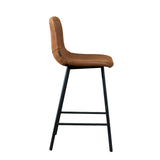 Industrial bar stool Mikky cognac eco-leather 65-78 cm - image 7