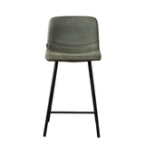 Industrial bar stool Mikky olive green eco-leather 65-78 cm, 46 cm wide