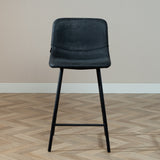 Industrial bar stool Mikky black/anthracite eco-leather 65-78 cm - image 2