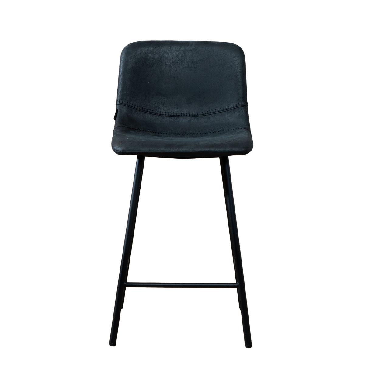 Industrial bar stool Mikky black/anthracite eco-leather 65-78 cm - image 6