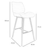 Industrial bar stool Morris cognac 71 cm - image 9