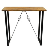 Bar table Vegas Dimehouse Brown LxWxH 135x75x7 Mango wood White photo front view