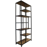 Bookcase Sparrow Dimehouse Brown LxWxH 189x83x38 Mango wood White photo diagonal front view