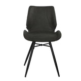 Industrial dining room chair Barrel black/anthracite eco-leather - image 6