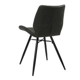 Industrial dining room chair Barrel black/anthracite eco-leather - image 7