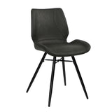 Industrial dining room chair Barrel black/anthracite eco-leather - image 5