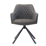 Industrial dining room chair Dex swivel anthracite eco-leather - image 6