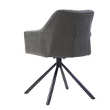 Industrial dining room chair Dex swivel anthracite eco-leather - image 7