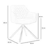 Industrial dining room chair Dex swivel black/anthracite eco-leather - image 8