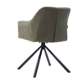 Industrial dining room chair Dex swivel olive green eco-leather - image 6
