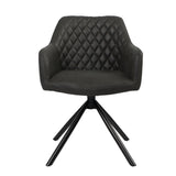 Industrial dining room chair Dex swivel black/anthracite eco-leather - image 6