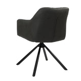 Industrial dining room chair Dex swivel black/anthracite eco-leather - image 7