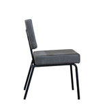 Industrial dining room chair Espen anthracite eco-leather - image 7